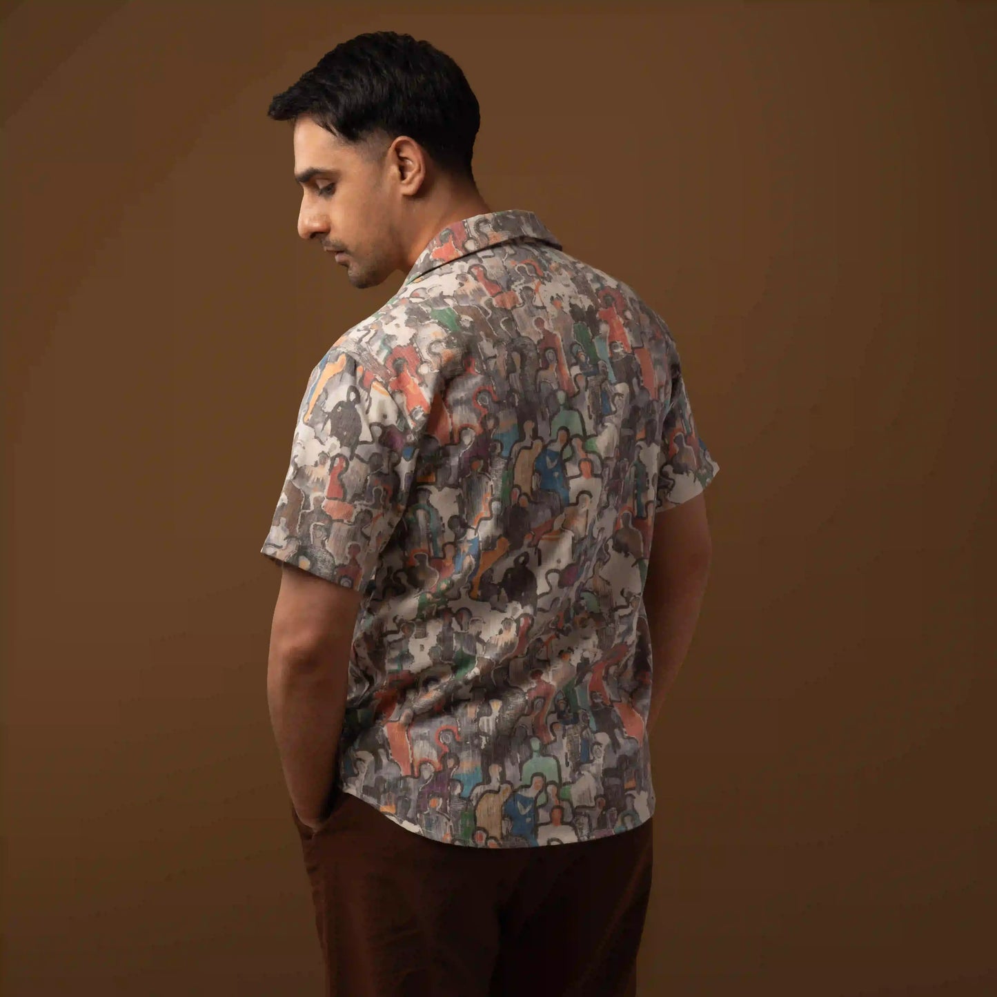 Urban Abstract Print Hawaiian Shirt