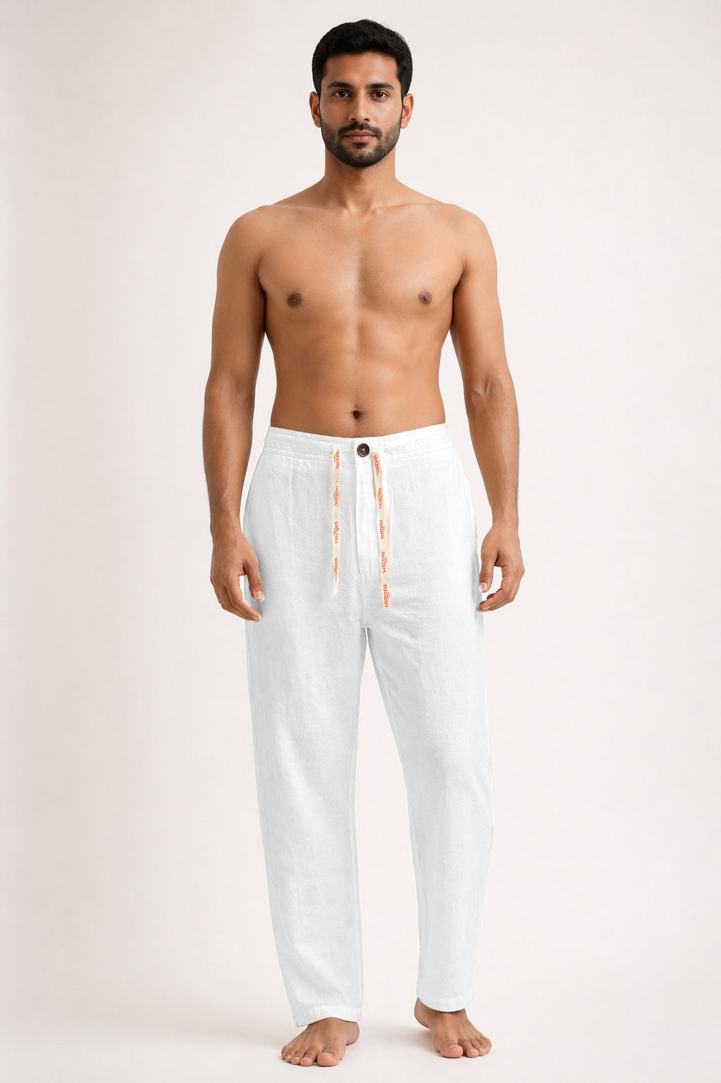 Cotton White Pajama Relaxed Heritage Fit With Dori & Elastic