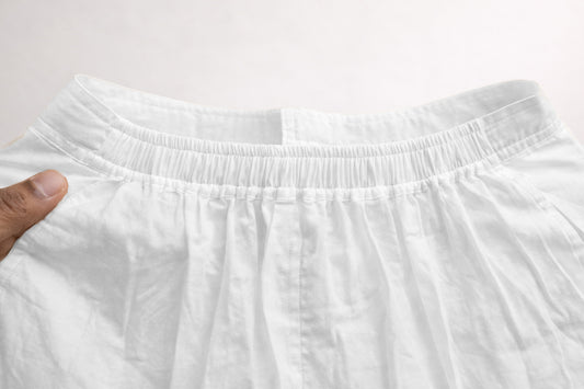 Cotton White Pajama Relaxed Heritage Fit With Dori & Elastic