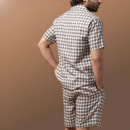 Grey Check Cotton Coord Set
