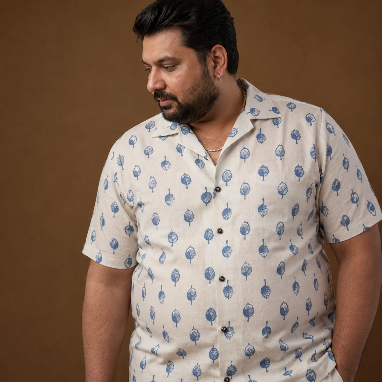 Indigo Grove Hawaiian Plus Size Shirt