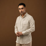 100% Linen Plain Natural Shirt