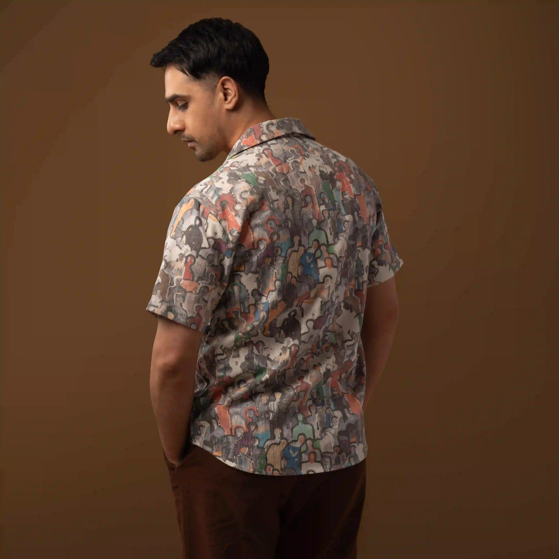 Urban Abstract Print Hawaiian Shirt